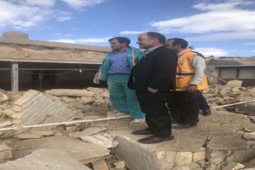 گزارش تصویری: بازدید مدیر کل دامپزشکی استان کرمان از مناطق زلزله زده شهرستان کوهبنان