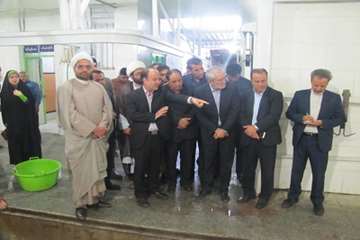 گزارش تصویری: مراسم بهره برداری از اتاق پیش سرد کن و بهسازی جدید کشتارگاه زرند با حضور مدیر کل دامپز