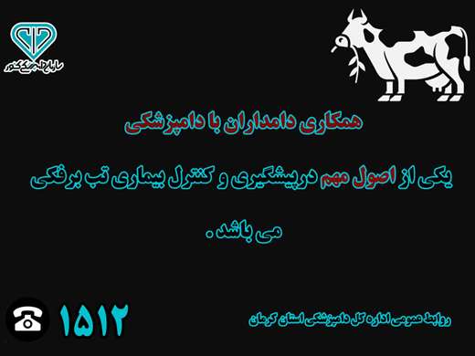 توصیه های بهداشتی روابط عمومی اداره کل دامپزشکی استان کرمان در خصوص بیماری تب برفکی (8)