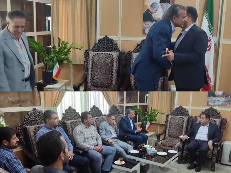 دیدار رئیس اداره دامپزشکی شهرستان زرند با فرماندار این شهرستان به مناسبت هفته دامپزشکی